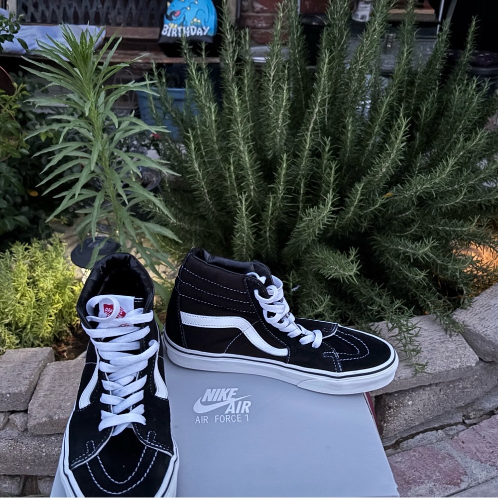 Nike Black and White High-Top Sneakers